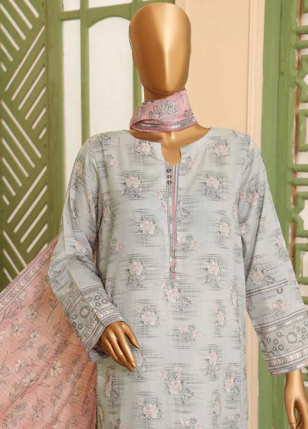 HZ Textiles Embroidered Lawn Suits Unstitched 3 Piece ZEC-167 - Summer Collection