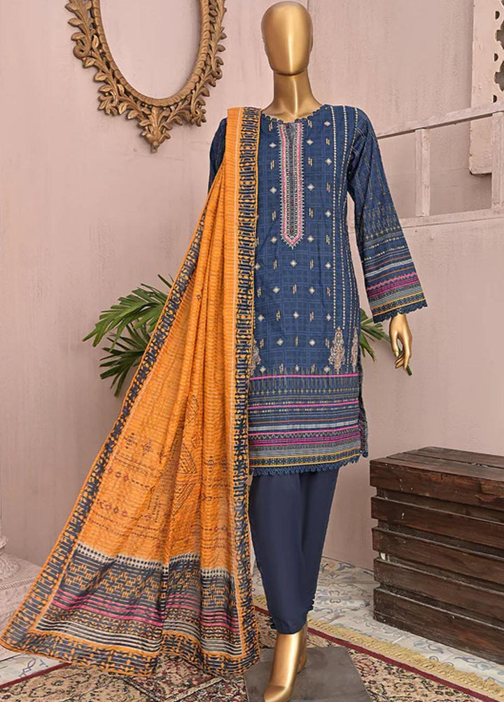 HZ Textiles Embroidered Airjet Suits Unstitched 3 Piece HZ22PZ PCE-0401 - Winter Collection