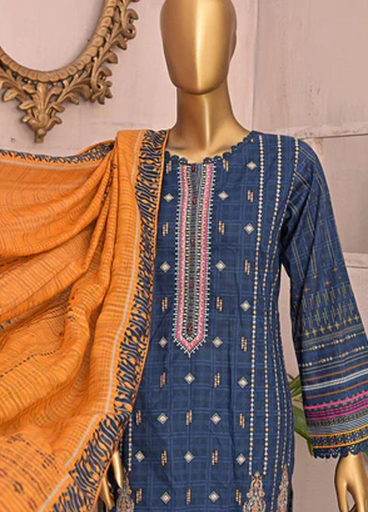 HZ Textiles Embroidered Airjet Suits Unstitched 3 Piece HZ22PZ PCE-0401 - Winter Collection