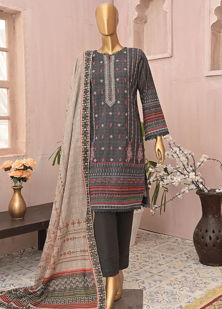 HZ Textiles Embroidered Airjet Suits Unstitched 3 Piece HZ22PZ PCE-0402 - Winter Collection
