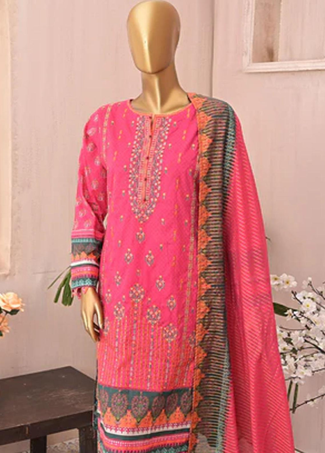 HZ Textiles Embroidered Airjet Suits Unstitched 3 Piece HZ22PZ PCE-0403 - Winter Collection