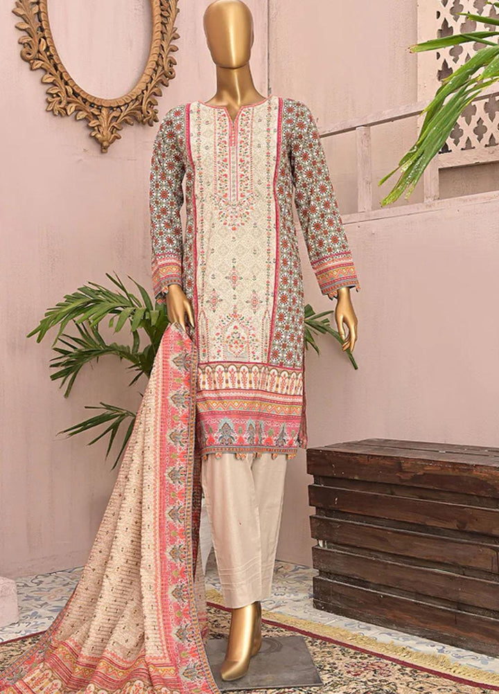 HZ Textiles Embroidered Airjet Suits Unstitched 3 Piece HZ22PZ PCE-0407 - Winter Collection