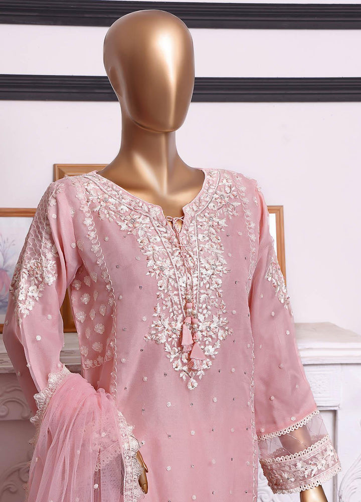 HZ Textiles Pret  Organza 2 Piece Suit HZK-054 PEACH