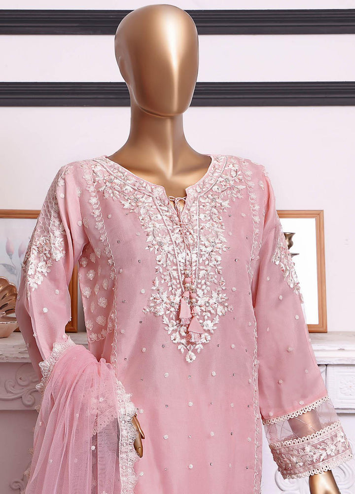HZ Textiles Pret  Organza 2 Piece Suit HZK-054 PEACH