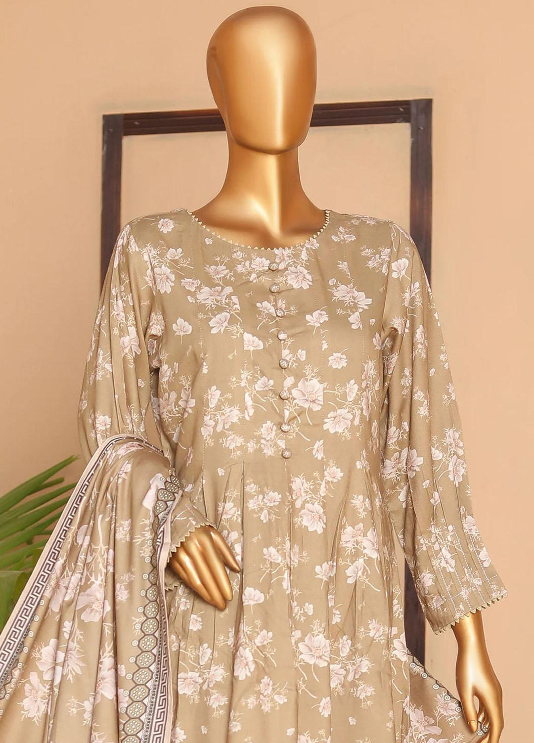 HZ Textiles Printed Linen Suits Unstitched 3 Piece HZ23LW LWP-01 - Winter Collection