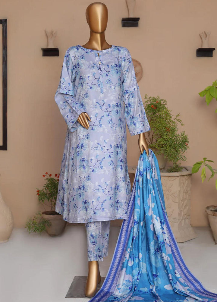HZ Textiles Printed Linen Suits Unstitched 3 Piece HZ23LW LWP-04 - Winter Collection