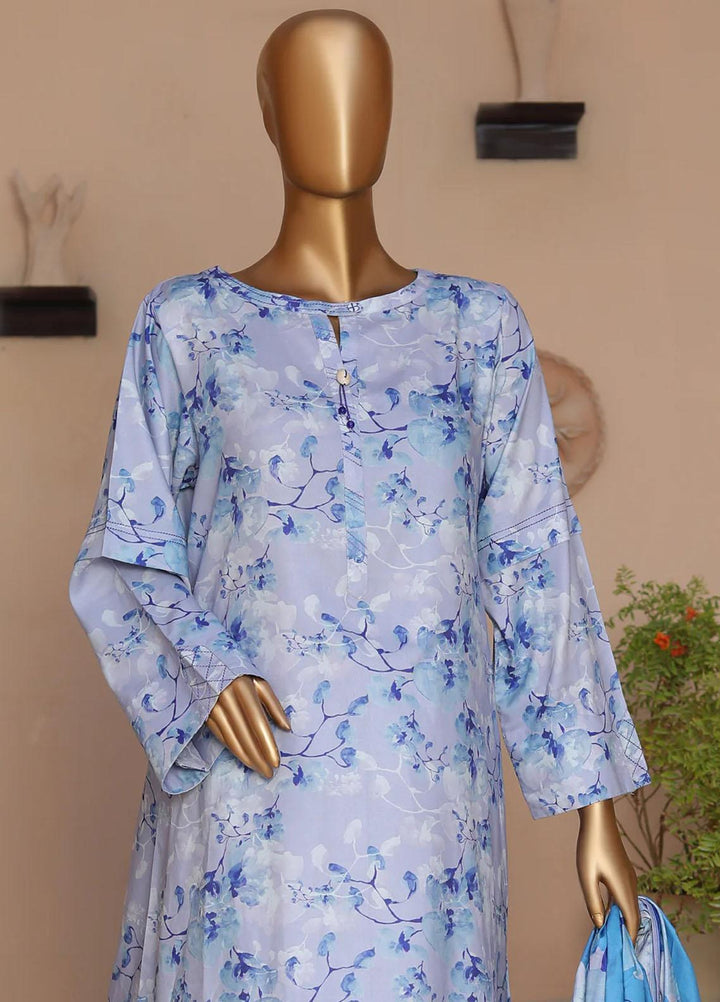 HZ Textiles Printed Linen Suits Unstitched 3 Piece HZ23LW LWP-04 - Winter Collection