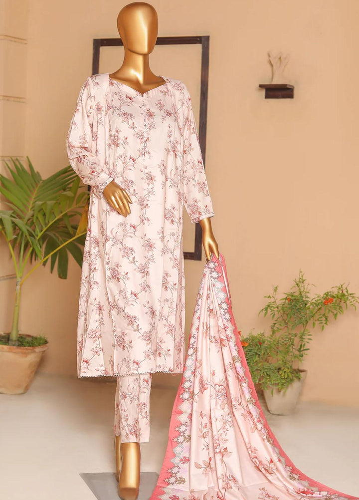 HZ Textiles Printed Linen Suits Unstitched 3 Piece HZ23LW LWP-11 - Winter Collection