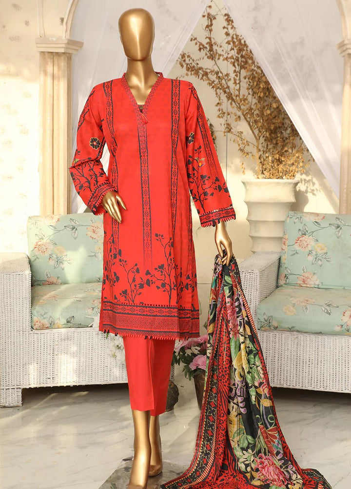 HZ Textiles Printed Lawn Suits Unstitched 3 Piece HZ23OP OPL-17772 - Summer Collection