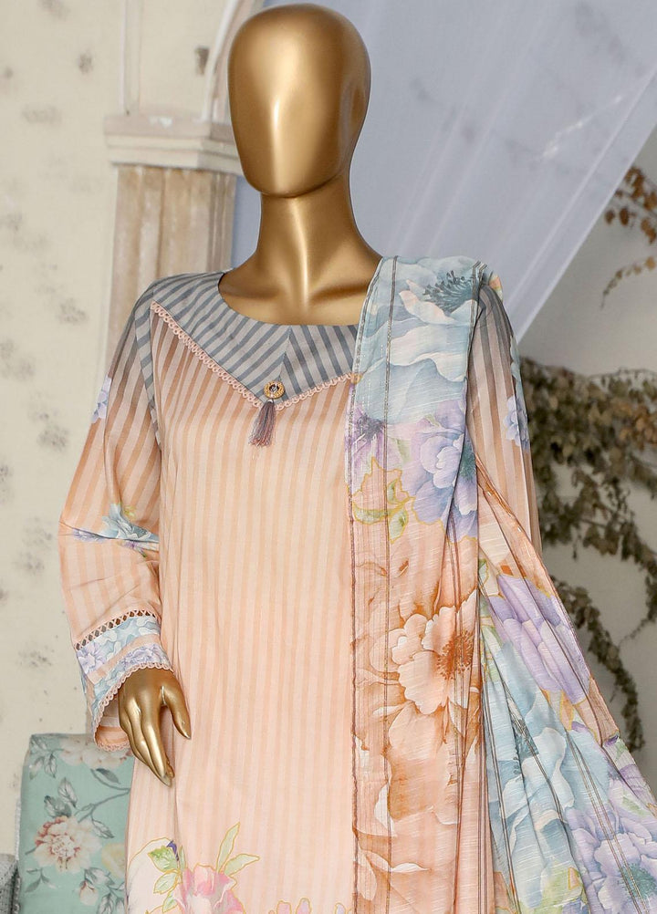 HZ Textiles Printed Lawn Suits Unstitched 3 Piece HZ23OP OPL-17774 - Summer Collection