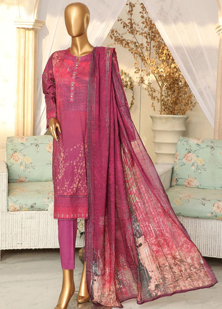 HZ Textiles Printed Lawn Suits Unstitched 3 Piece HZ23OP OPL-17775 - Summer Collection