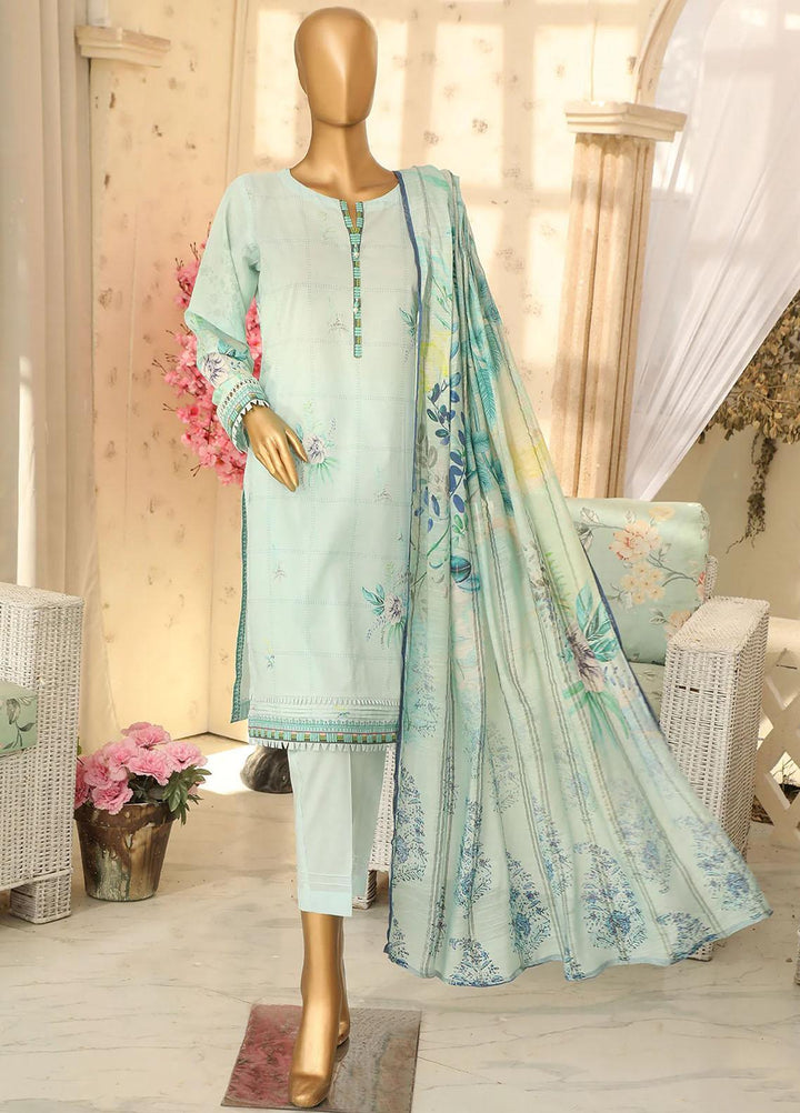 HZ Textiles Printed Lawn Suits Unstitched 3 Piece HZ23OP OPL-17776 - Summer Collection