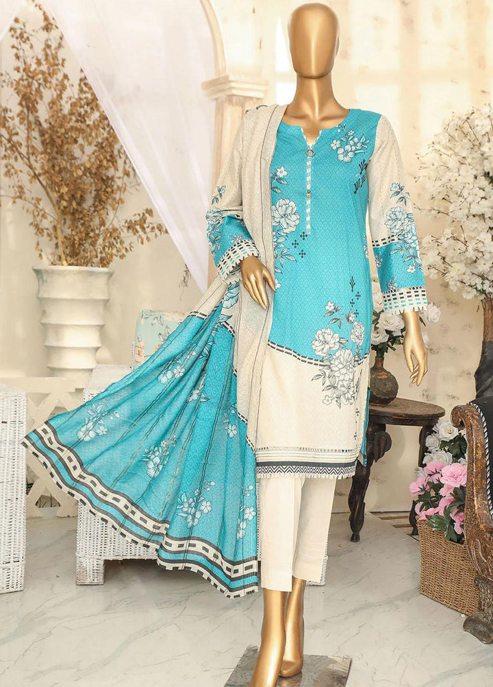 HZ Textiles Printed Lawn Suits Unstitched 3 Piece HZ23OP OPL-17778 - Summer Collection