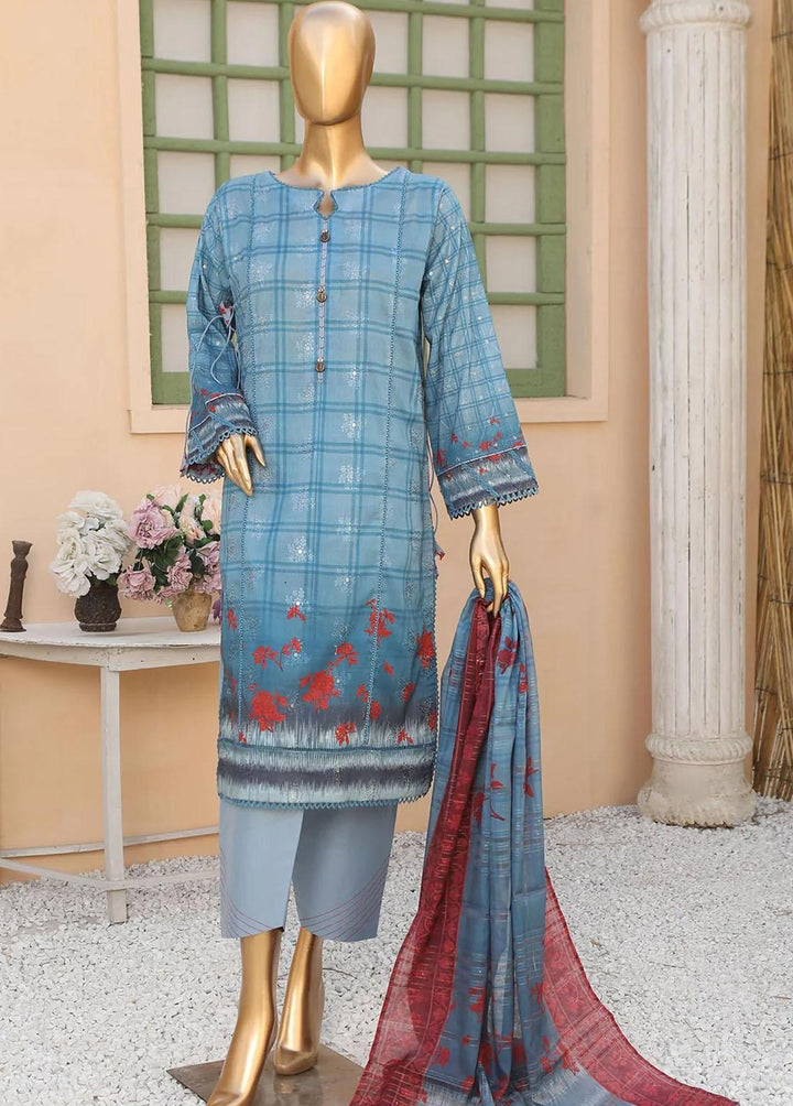 Oriental By HZ Textiles Embroidered Lawn Suits Unstitched 3 Piece HZ23OC OC-15890 - Summer Collection