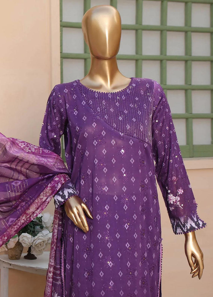 Oriental By HZ Textiles Embroidered Lawn Suits Unstitched 3 Piece HZ23OC OC-15891 - Summer Collection