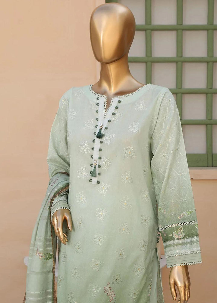Oriental By HZ Textiles Embroidered Lawn Suits Unstitched 3 Piece HZ23OC OC-15893 - Summer Collection