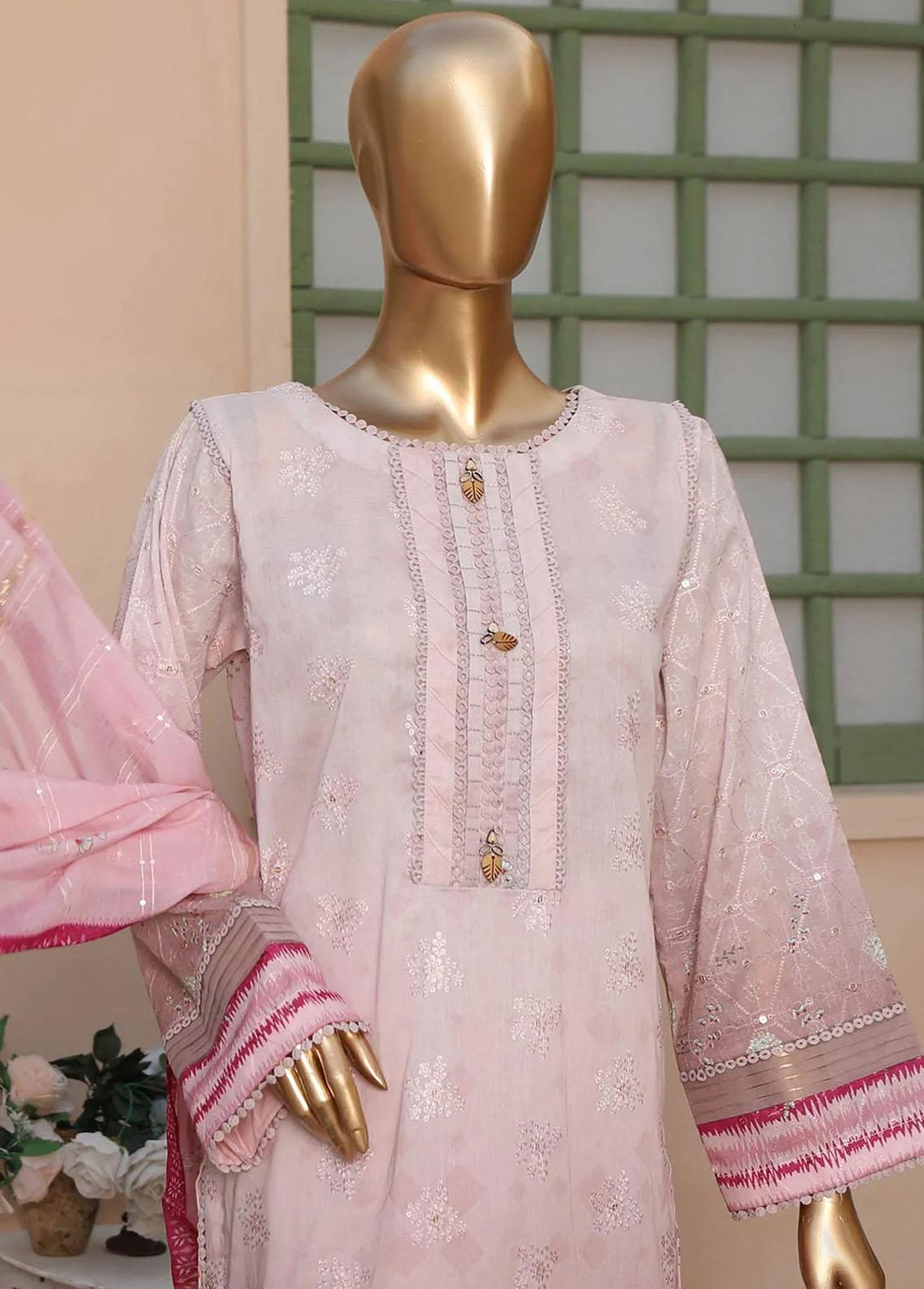 Oriental By HZ Textiles Embroidered Lawn Suits Unstitched 3 Piece HZ23OC OC-15898 - Summer Collection