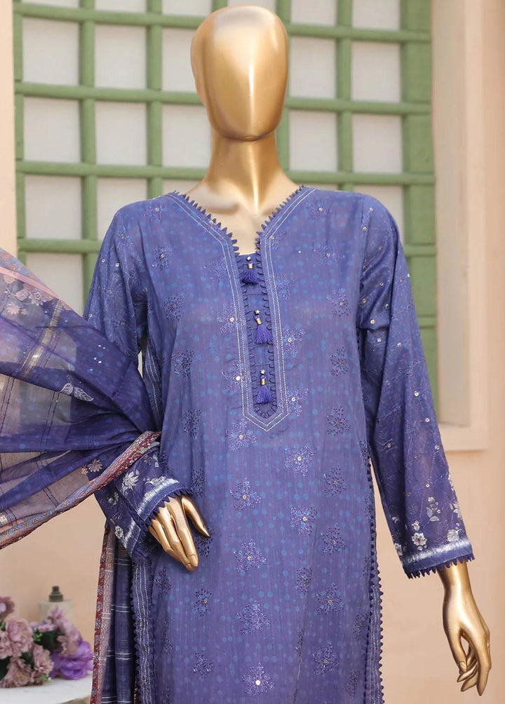 Oriental By HZ Textiles Embroidered Lawn Suits Unstitched 3 Piece HZ23OC OC-15903 - Summer Collection