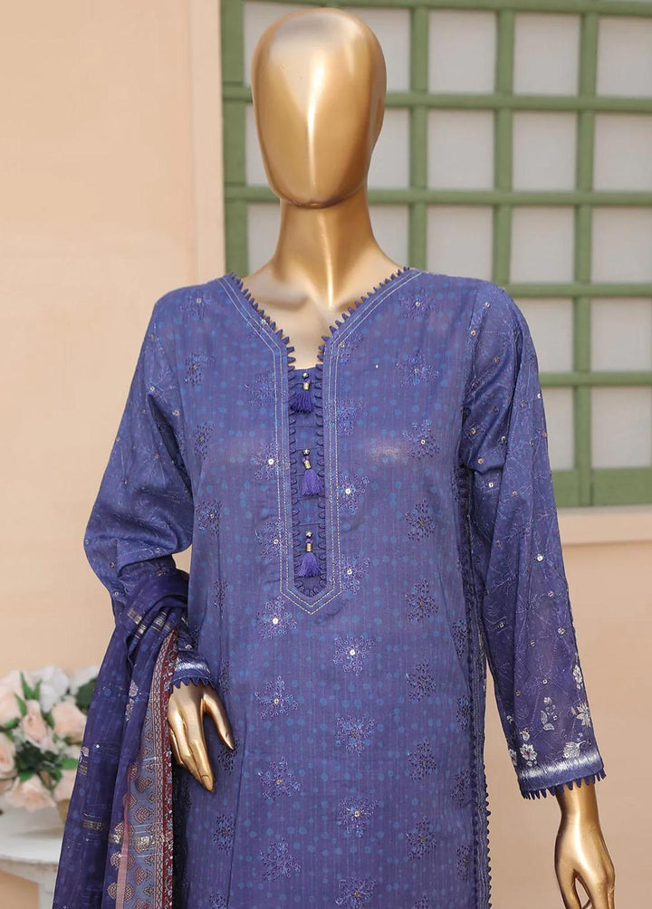 Oriental By HZ Textiles Embroidered Lawn Suits Unstitched 3 Piece HZ23OC OC-15903 - Summer Collection