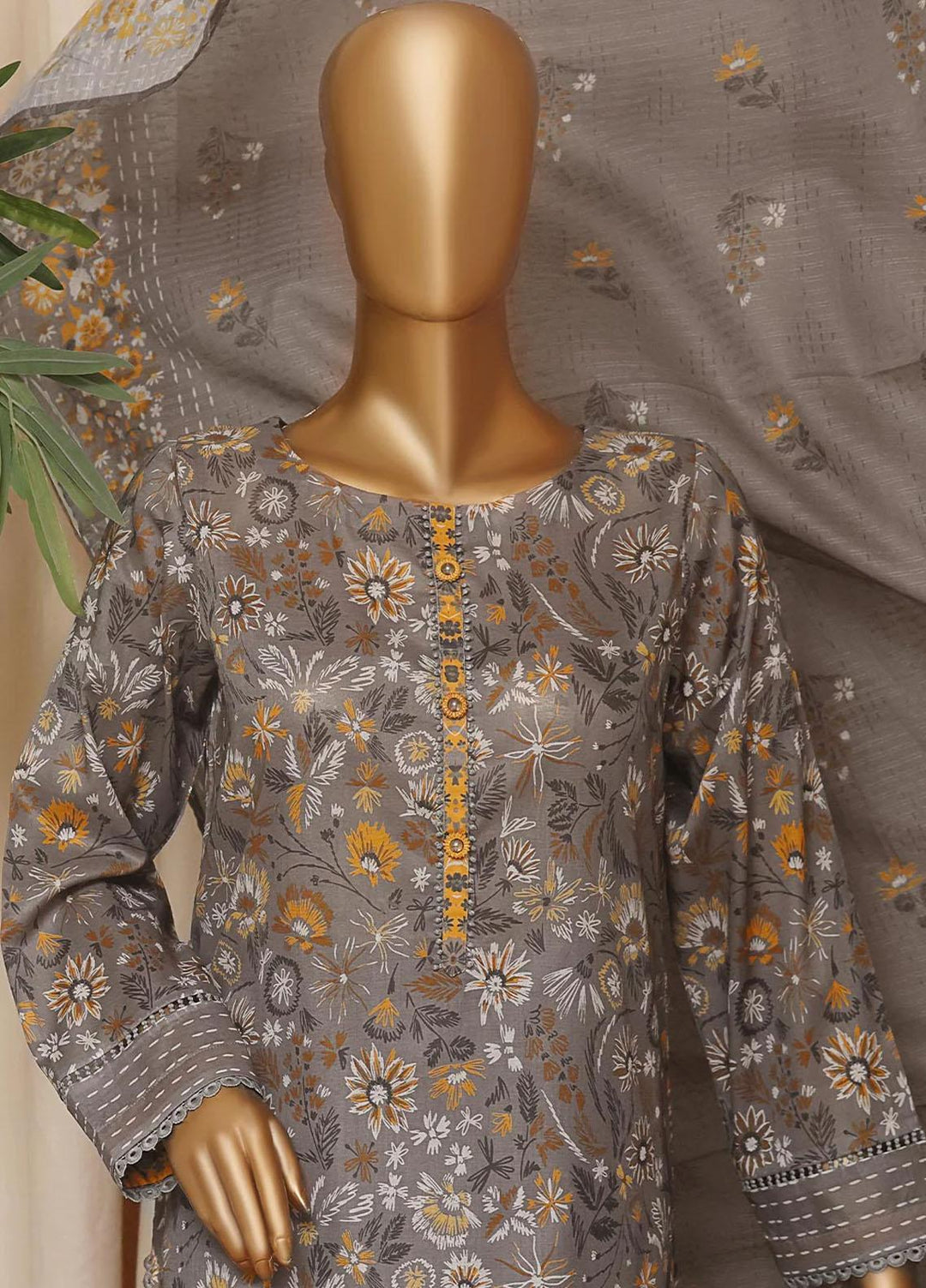 HZ Textiles Printed Lawn Suits Unstitched 3 Piece HZ23PP PPC-66 - Summer Collection