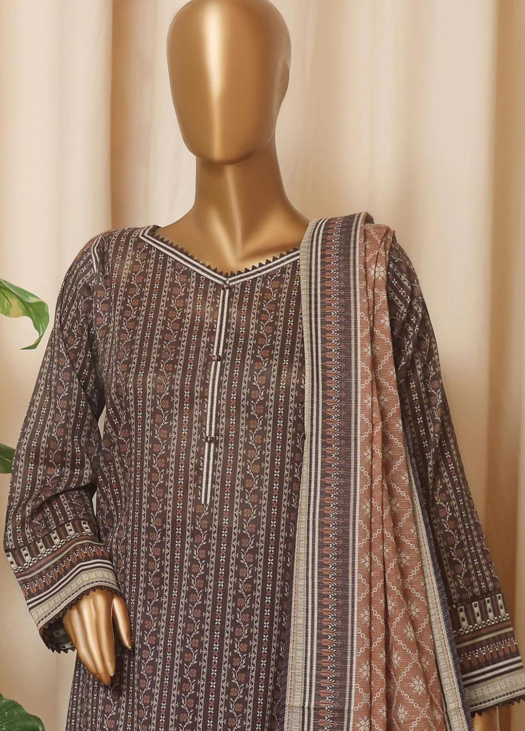 HZ Textiles Printed Lawn Suits Unstitched 3 Piece HZ23PP PPC-68 - Summer Collection