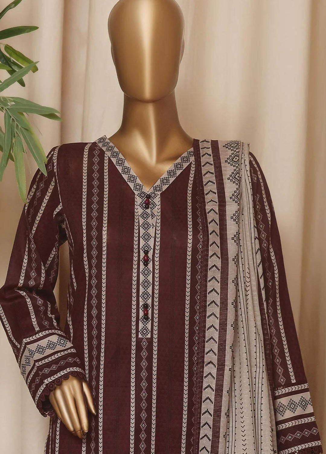 HZ Textiles Printed Lawn Suits Unstitched 3 Piece HZ23PP PPC-69 - Summer Collection