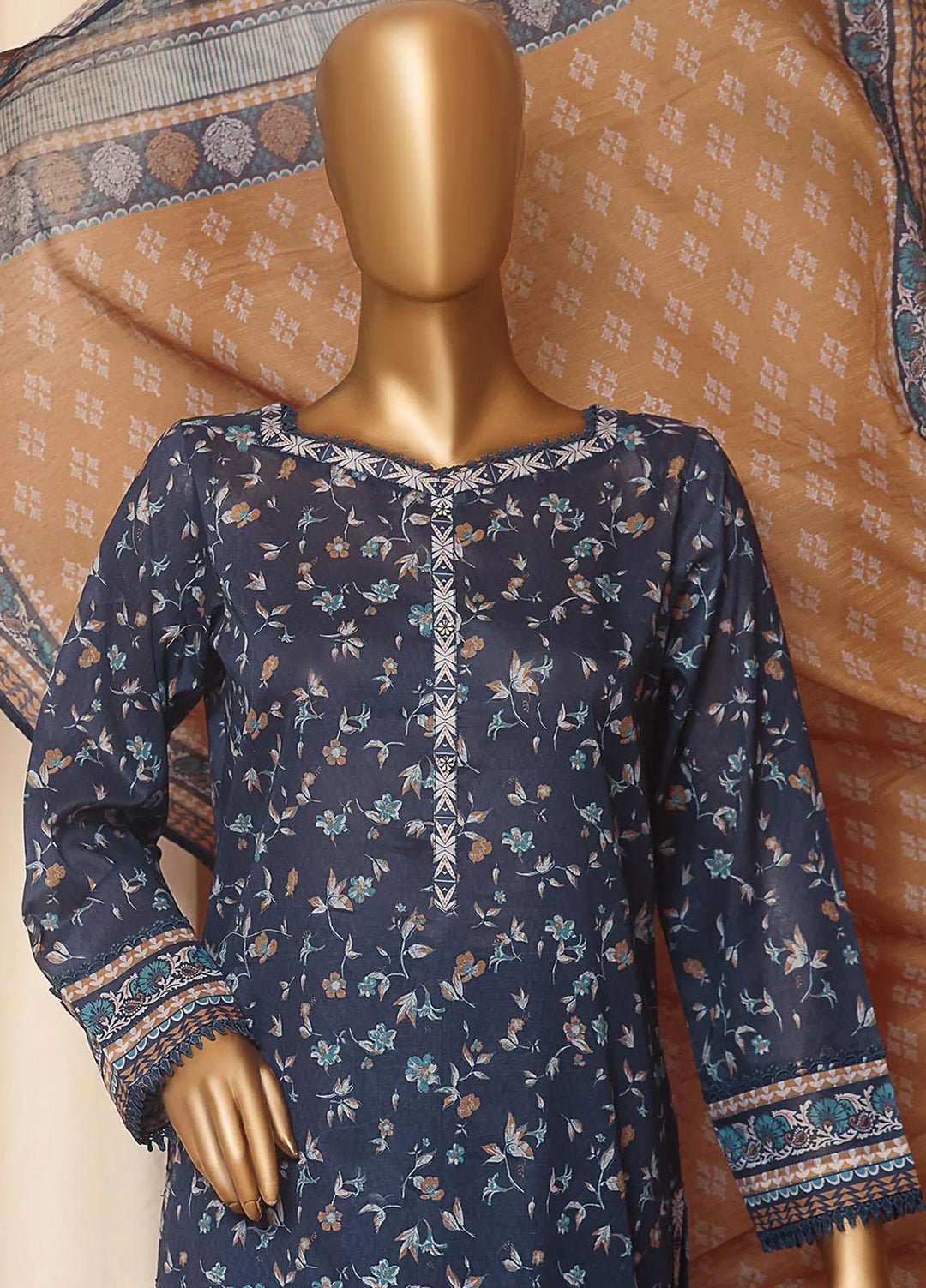 HZ Textiles Printed Lawn Suits Unstitched 3 Piece HZ23PP PPC-70 - Summer Collection