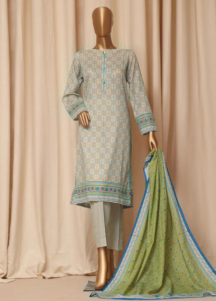 HZ Textiles Printed Lawn Suits Unstitched 3 Piece HZ23PP PPC-71 - Summer Collection