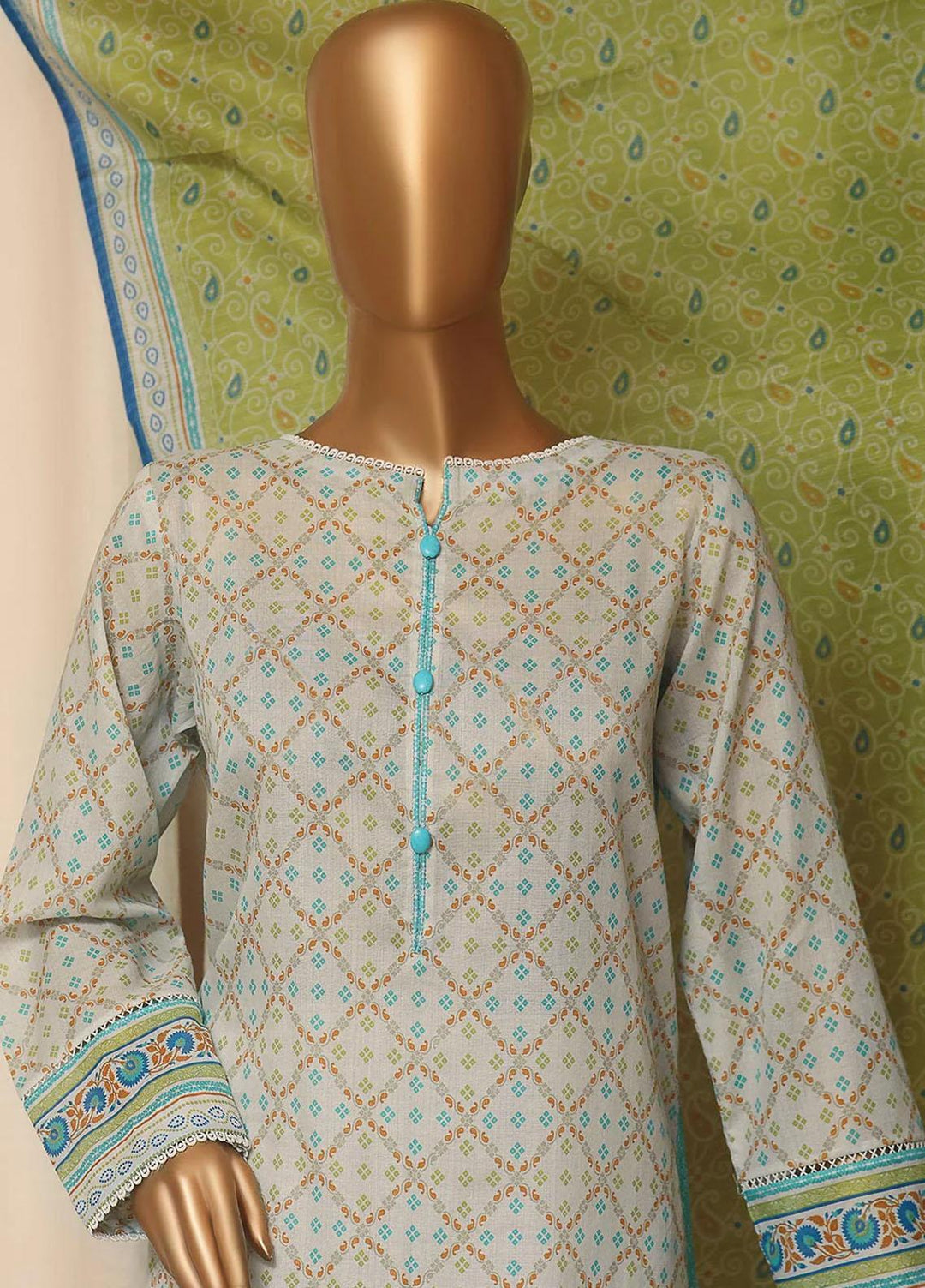 HZ Textiles Printed Lawn Suits Unstitched 3 Piece HZ23PP PPC-71 - Summer Collection