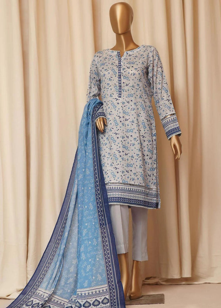 HZ Textiles Printed Lawn Suits Unstitched 3 Piece HZ23PP PPC-72 - Summer Collection