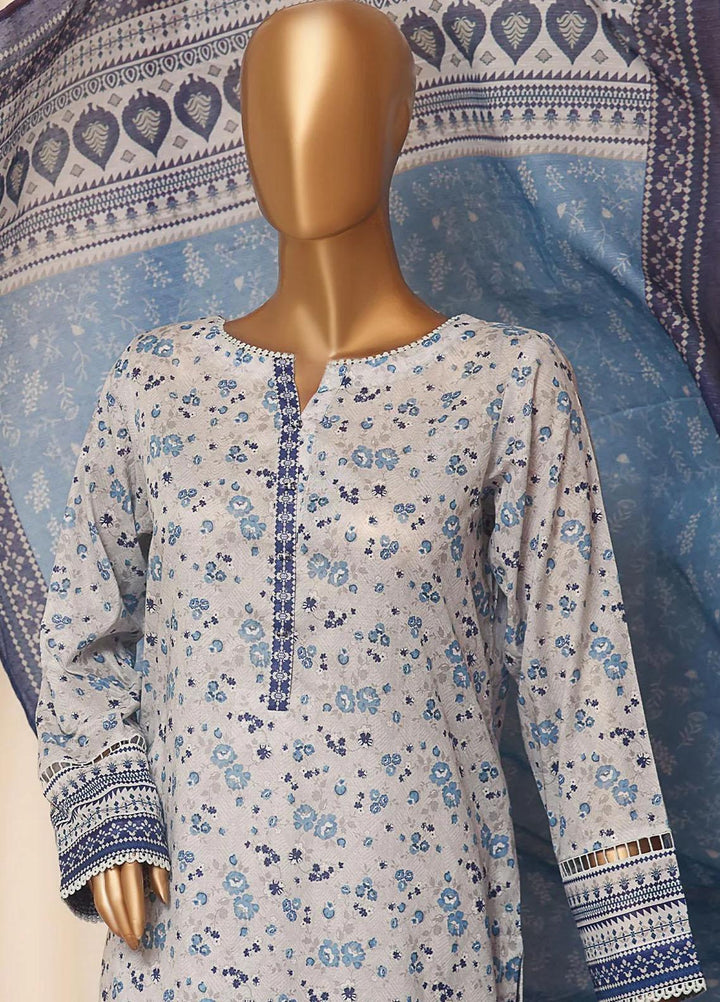 HZ Textiles Printed Lawn Suits Unstitched 3 Piece HZ23PP PPC-72 - Summer Collection