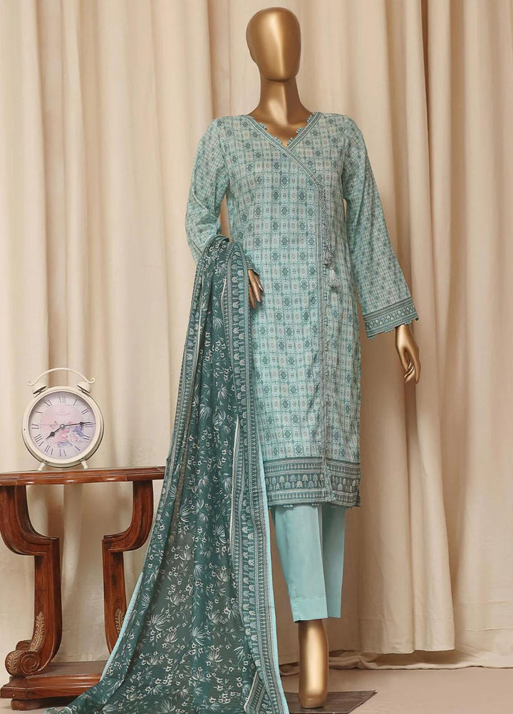 HZ Textiles Printed Lawn Suits Unstitched 3 Piece HZ23PP PPC-74 - Summer Collection