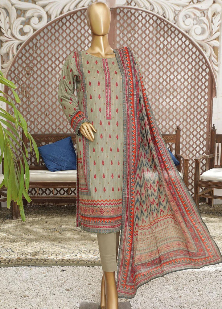 HZ Textiles Printed Lawn Suits Unstitched 3 Piece HZ23PP-V4 PPC-27 - Summer Collection