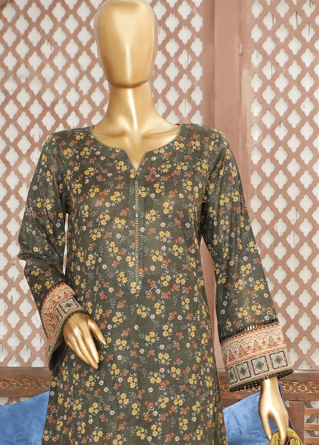 HZ Textiles Printed Lawn Suits Unstitched 3 Piece HZ23PP-V4 PPC-29 - Summer Collection