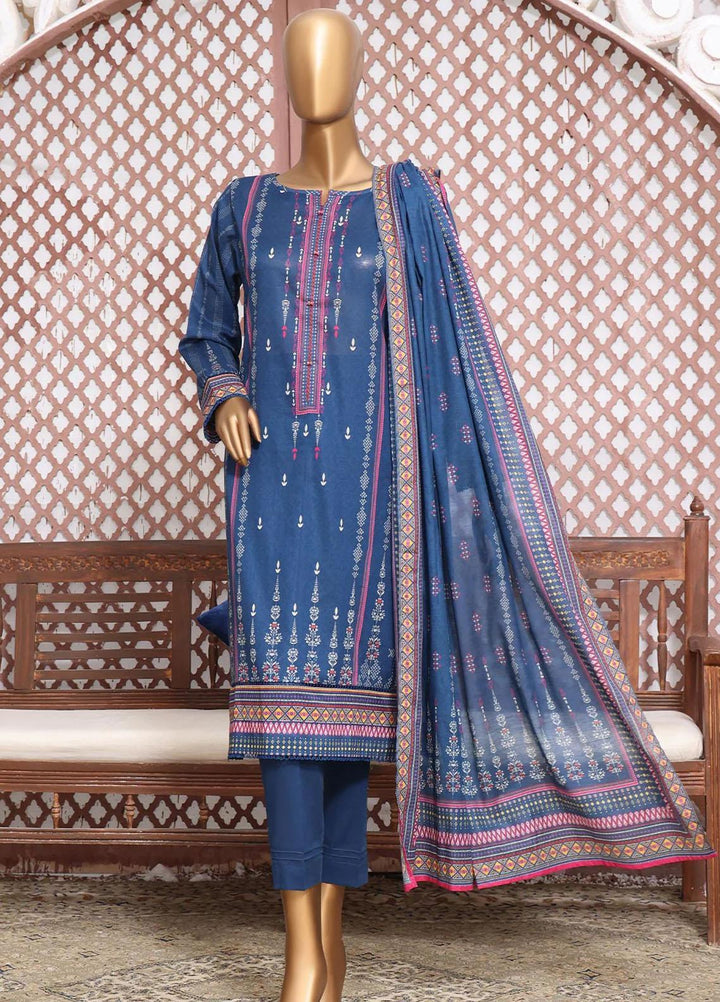 HZ Textiles Printed Lawn Suits Unstitched 3 Piece HZ23PP-V4 PPC-30 - Summer Collection