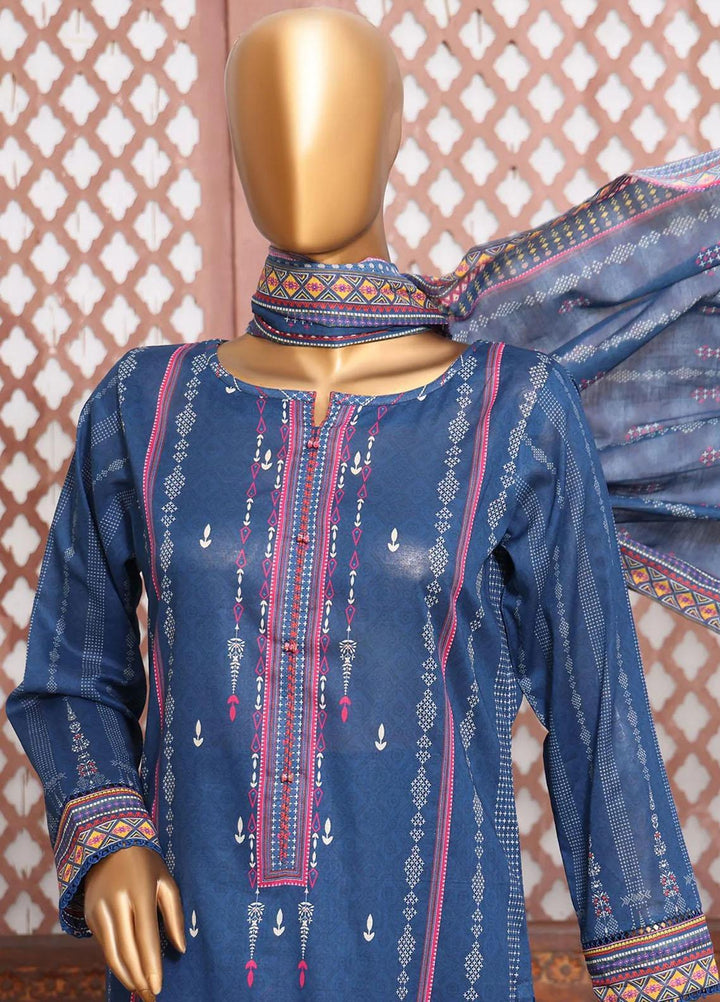 HZ Textiles Printed Lawn Suits Unstitched 3 Piece HZ23PP-V4 PPC-30 - Summer Collection