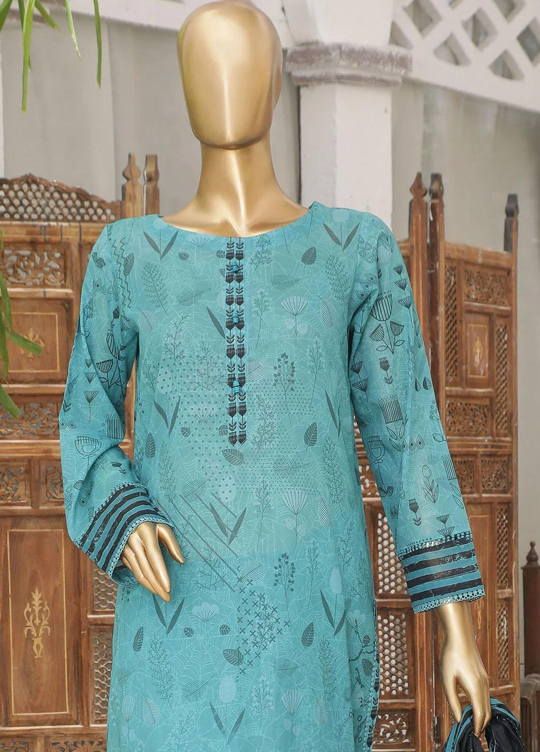 HZ Textiles Printed Lawn Suits Unstitched 3 Piece HZ23PP-V4 PPC-31 - Summer Collection