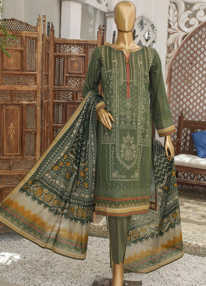 HZ Textiles Printed Lawn Suits Unstitched 3 Piece HZ23PP-V4 PPC-32 - Summer Collection