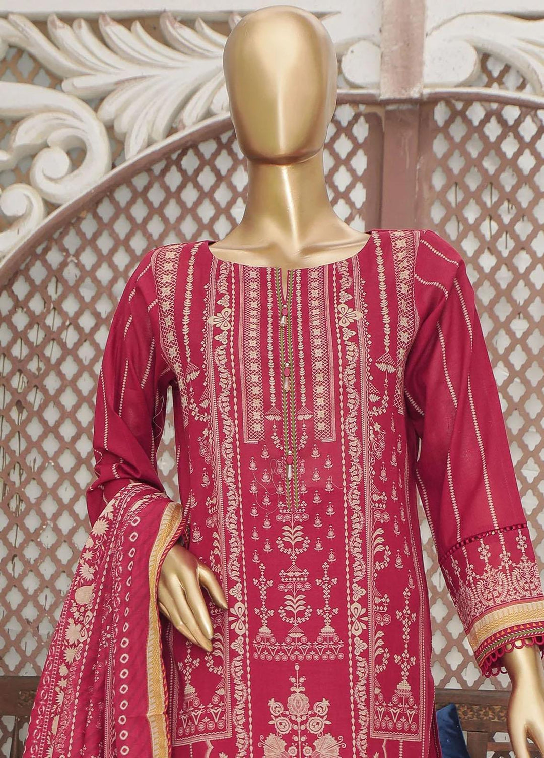 HZ Textiles Printed Lawn Suits Unstitched 3 Piece HZ23PP-V4 PPC-33 - Summer Collection