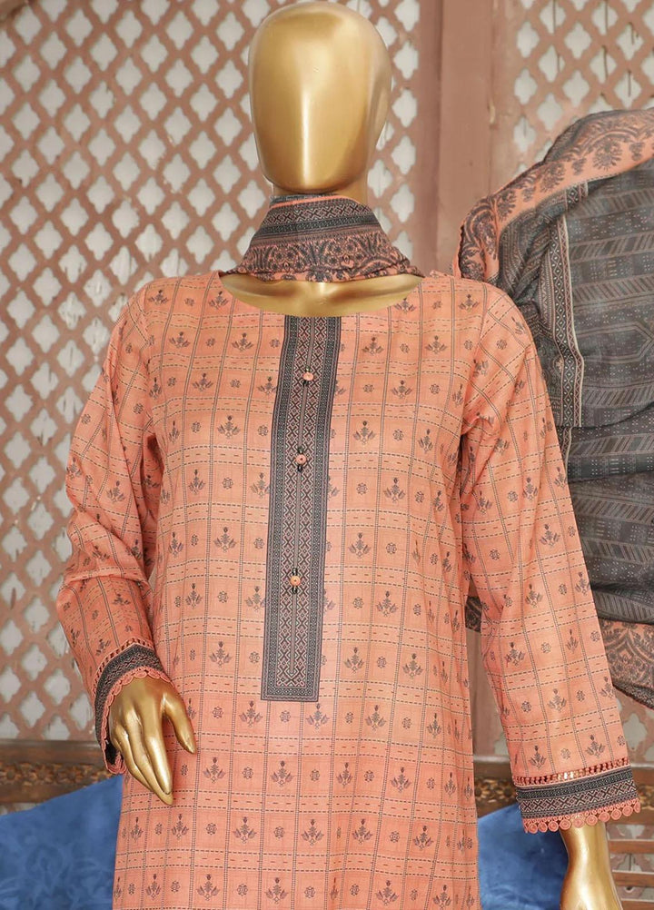 HZ Textiles Printed Lawn Suits Unstitched 3 Piece HZ23PP-V4 PPC-34 - Summer Collection