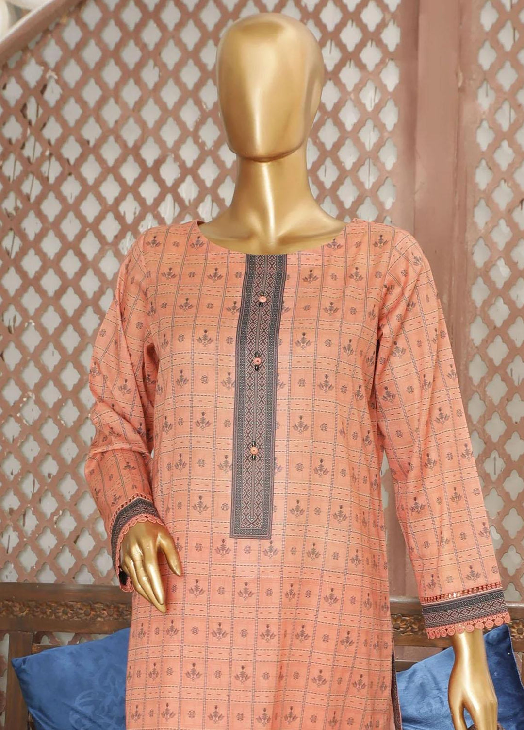 HZ Textiles Printed Lawn Suits Unstitched 3 Piece HZ23PP-V4 PPC-34 - Summer Collection