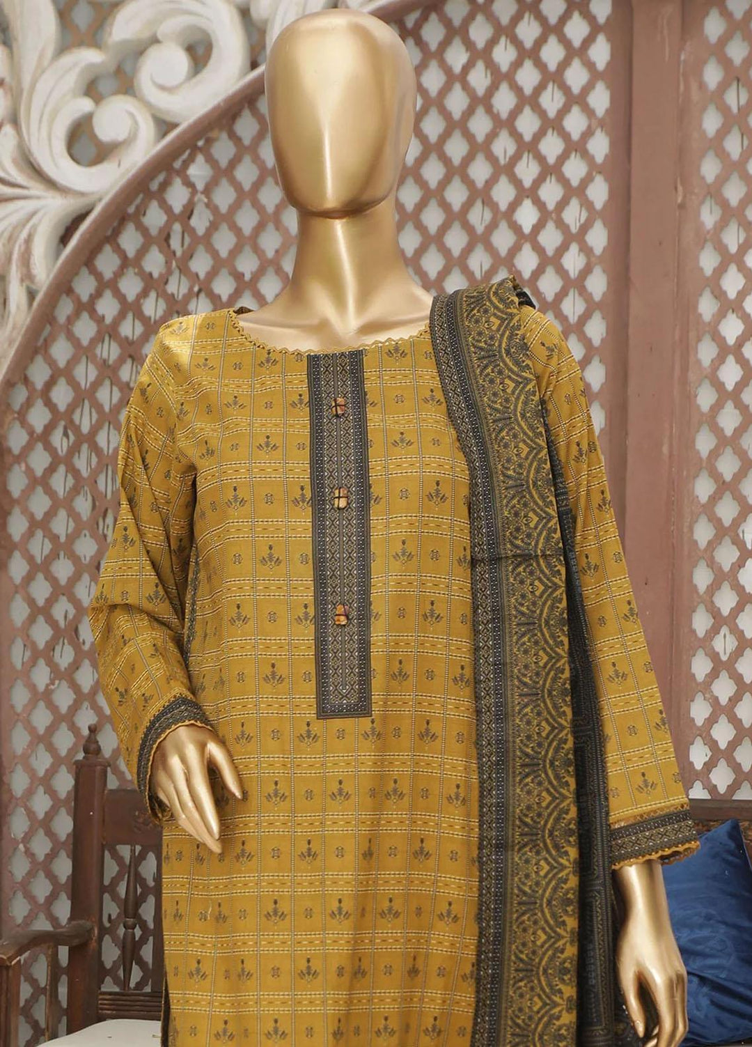 HZ Textiles Printed Lawn Suits Unstitched 3 Piece HZ23PP-V4 PPC-35 - Summer Collection