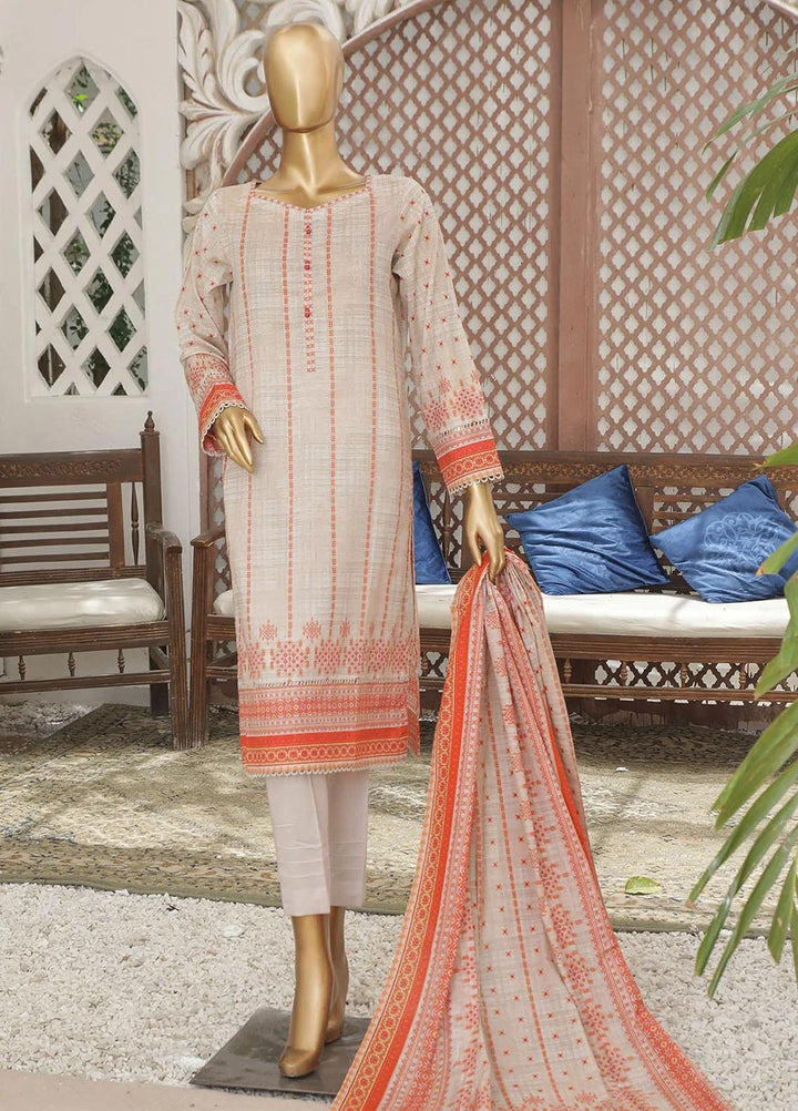 HZ Textiles Printed Lawn Suits Unstitched 3 Piece HZ23PP-V4 PPC-38 - Summer Collection