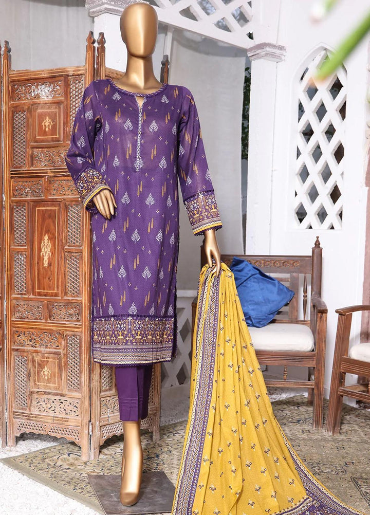 HZ Textiles Printed Lawn Suits Unstitched 3 Piece HZ23PP-V4 PPC-39 - Summer Collection