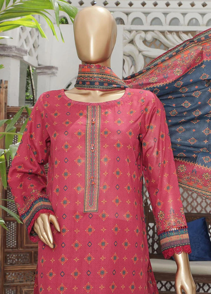 HZ Textiles Printed Lawn Suits Unstitched 3 Piece HZ23PP-V4 PPC-40 - Summer Collection