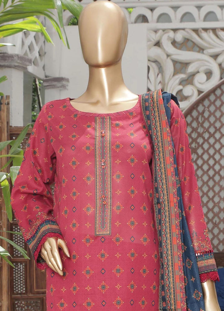 HZ Textiles Printed Lawn Suits Unstitched 3 Piece HZ23PP-V4 PPC-40 - Summer Collection