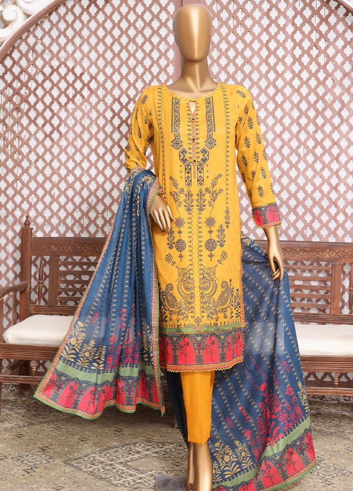 HZ Textiles Printed Lawn Suits Unstitched 3 Piece HZ23PP-V4 PPC-41 - Summer Collection