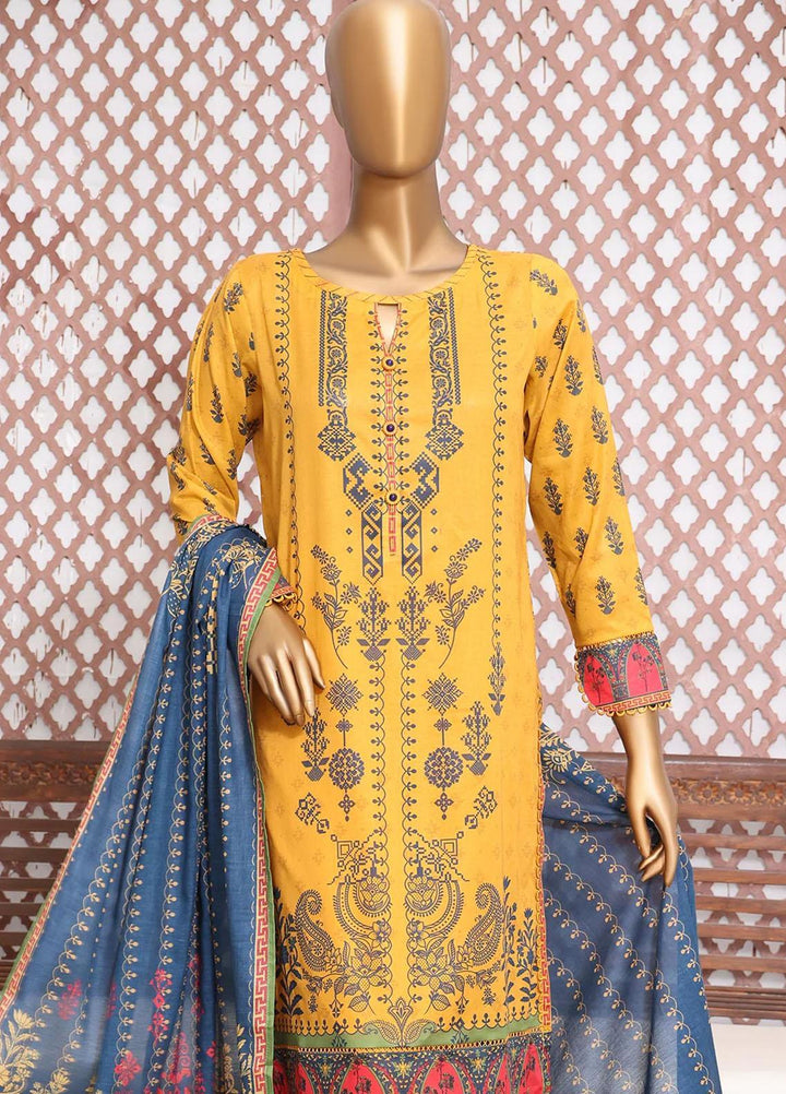 HZ Textiles Printed Lawn Suits Unstitched 3 Piece HZ23PP-V4 PPC-41 - Summer Collection