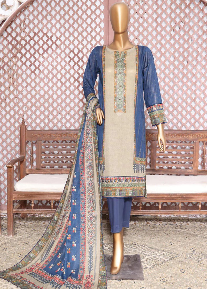HZ Textiles Printed Lawn Suits Unstitched 3 Piece HZ23PP-V4 PPC-43 - Summer Collection