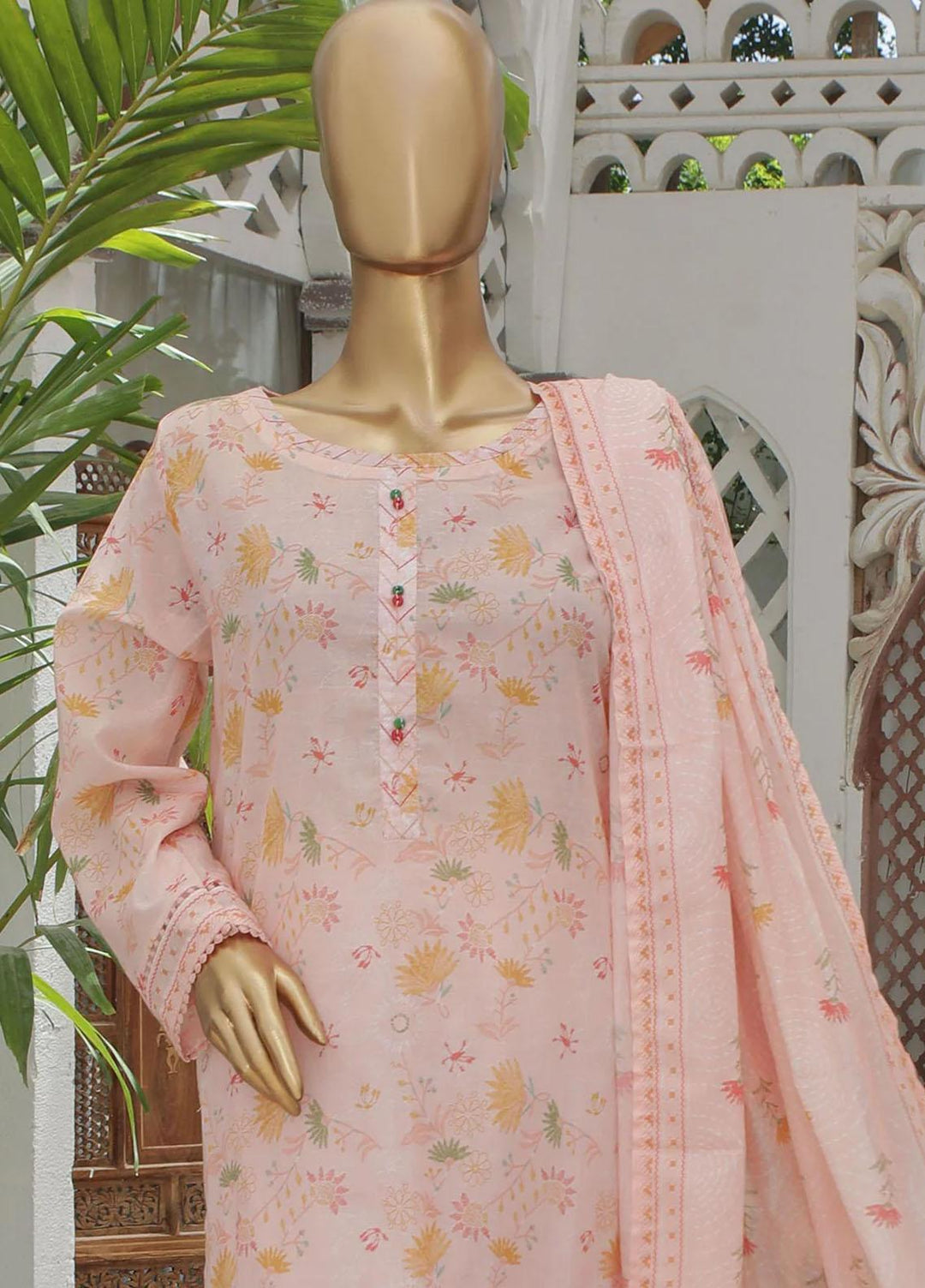 HZ Textiles Printed Lawn Suits Unstitched 3 Piece HZ23PP-V4 PPC-44 - Summer Collection